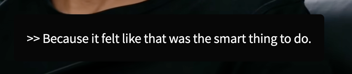 Sentence-by-sentence subtitle box